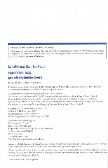 Náhled Patofyziologie pro zdravotnické obory