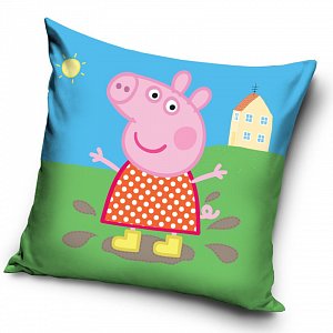Povlak na polštářek Prasátko Peppa V louži