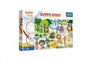 Trefl Puzzle Treflíci a mláďata v ZOO super giant 15 dílků - oboustranné