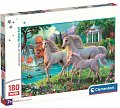 Puzzle Jednorožci u vodopádu 180 dílků