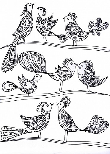 Náhled Láska, radost, štěstí - Omalovánky pro dospělé