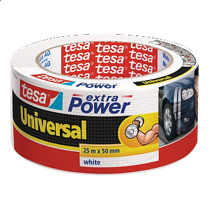 tesa opravná páska Extra Power Universal, 25 m x 50 mm, textilní, silně lepicí, bílá