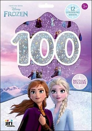 Ledové království - 100 metalických samolepek s omalovánkovými listy