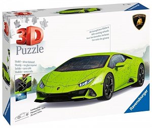 3D Puzzle: Lamborghini Huracán EVO zelené 108 dílků