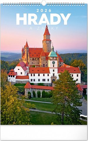 Kalendář 2026 nástěnný: Hrady a zámky, 33 x 46 cm