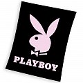 Mikroplyšová deka Playboy Black 150x200 cm