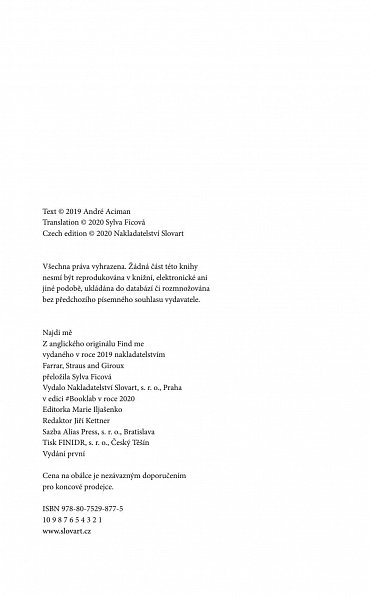 Náhled Najdi mě, 1.  vydání