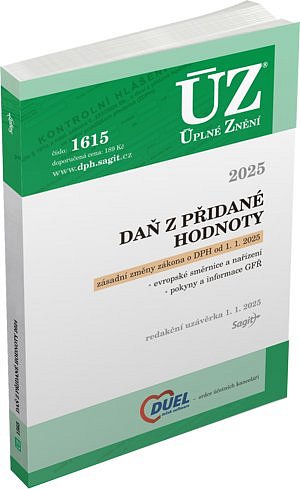 ÚZ 1615 Daň z přidané hodnoty, 2025
