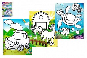 Kouzelné malování vodou 23x32cm 3 druhy na kartě