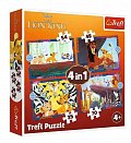 Puzzle Odvážný Lví král 4v1 (35, 48, 54, 70 dílků)