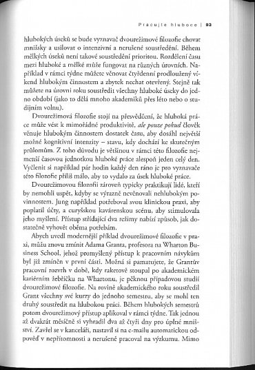 Náhled Hluboká práce - Pravidla pro soustředěný úspěch v roztěkaném světě