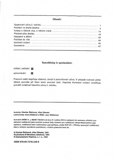 Náhled Matematika pro 3. ročník - Pracovní sešit