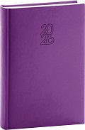 Diář 2026: Aprint - fialový, denní, 15 x 21 cm