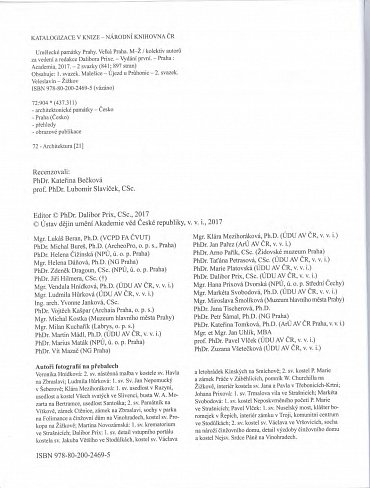 Náhled Umělecké památky Prahy - Velká Praha M-Ž