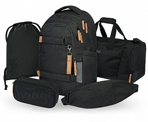 BAAGL SET 5 Skate max Darkness: batoh, penál, sáček, sportovní taška, ledvinka