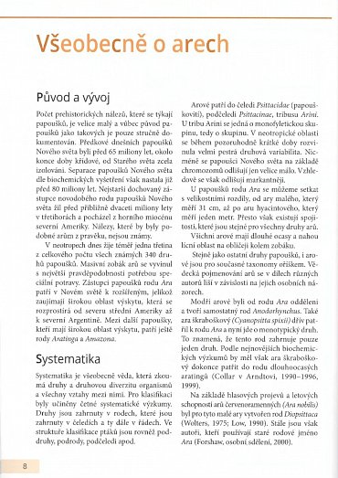 Náhled Arové - Chov, výživa a krmení, voliéry, život ve volnosti