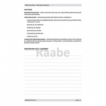 Náhled Přijímací zkoušky - Český jazyk a literatura pro žáky 9. tříd ZŠ