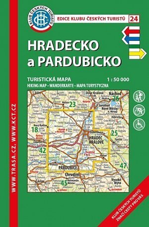 KČT 24 Hradecko, Pardubicko 1:50 000/turistická mapa