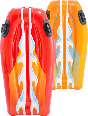 Lehátko/plovací deska s úchyty nafukovací 112x62cm 2 barvy v krabici