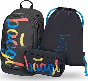 BAAGL SET 3 Core Logo mix: batoh, penál, sáček GRS