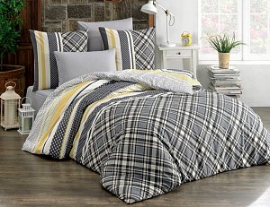 Bavlněné povlečení Artemis Hořčicové Velikost: 140x200 + 70x90 cm