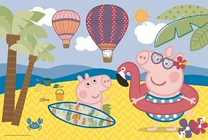 Trefl Puzzle Peppa Pig - Prázdniny / 24 dílků MAXI