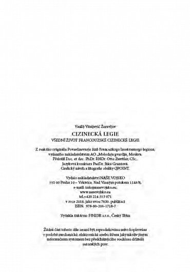 Náhled Cizinecká legie - Všední život francouzské cizinecké legie