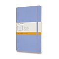 Zápisník Moleskine - měkké desky, L, linkovaný - nebesky modrý