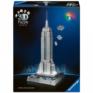 3D Puzzle Iconics: Empire State Building (Noční edice) 216 dílků