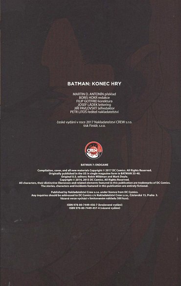 Náhled Batman - Konec hry, 1.  vydání