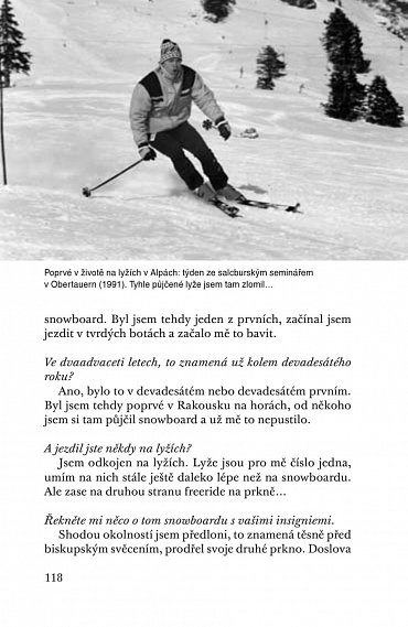 Náhled Biskup na snowboardu