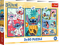 Puzzle Lilo & Stitch: Svět Stitche 3x80 dílků