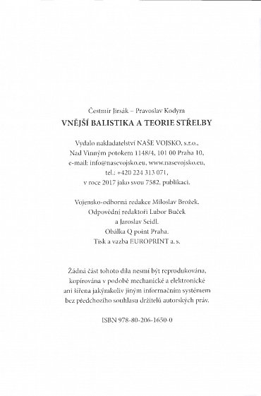 Náhled Vnější balistika a teorie střelby