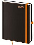Diář 2026 denní A5 Black Orange s poutkem