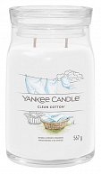 YANKEE CANDLE Clean Cotton svíčka 567g / 2 knoty (Signature velký)