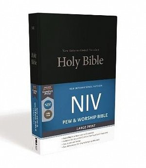 NIV, Church Bible (Pew Bible), Large Print, Hardcover, Black, Comfort Print