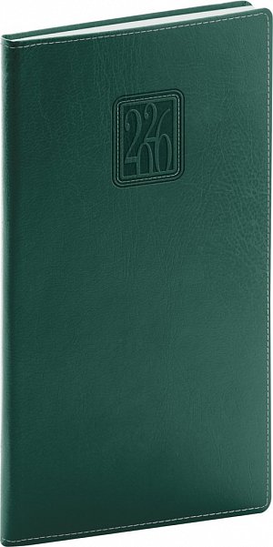 Diář 2026: Panama - zelený, kapesní, 9 x 15,5 cm