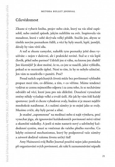Náhled Metoda Bullet Journal - Zhodnoťte včerejšek, uspořádejte si dnešek a naplánujte zítřek