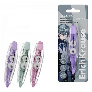 Korekční páska ErichKrause Spin Manga - 5 mm x 6 m, mix barev