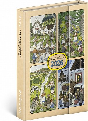 Diář 2026: Josef Lada - týdenní, magnetický, 11 x 16 cm