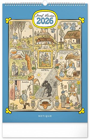 Kalendář 2026 nástěnný: Josef Lada, 33 x 46 cm