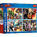 Puzzle 4 x 250 dílků The Avengers