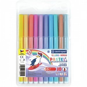Centropen Fixy COLOUR WORLD 7550 trojboké, sada 10 pastelových barev