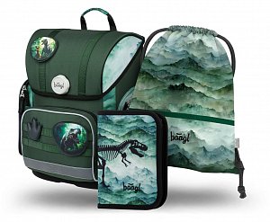 BAAGL SET 3 Ergo Dino: aktovka, penál, sáček