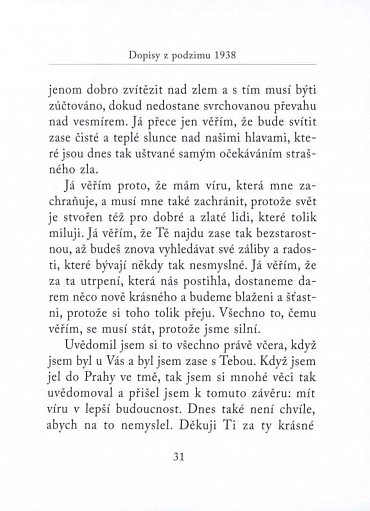 Náhled Dopisy z podzimu 1938