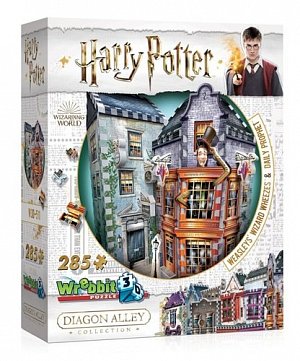Puzzle 3D Harry Potter: Kratochvílné a kouzelnické kejkle a Denní věštec 285 dílků