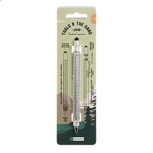 Miquelrius multifunkční pero 5 v 1, modrá náplň, stříbrné