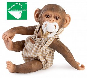 Guca 991 REBORN OPIČKA - realistická opička miminko s celovinylovým tělem - 32 cm