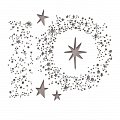 SIZZIX Thinlits vyřezávací kovové šablony - zasnežené hvězdy 6 ks
