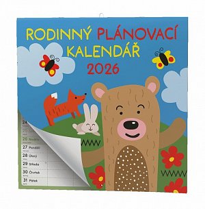 Rodinný plánovací kalendář 2026 - nástěnný kalendář